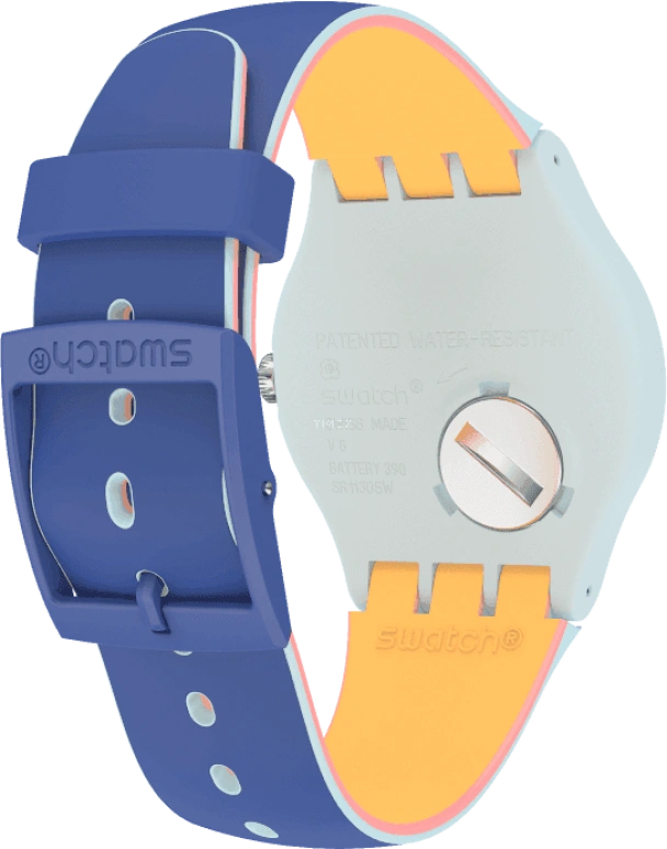 Swatch,Originals 41mm,41mm,Plastic,Blue,SUOS403
