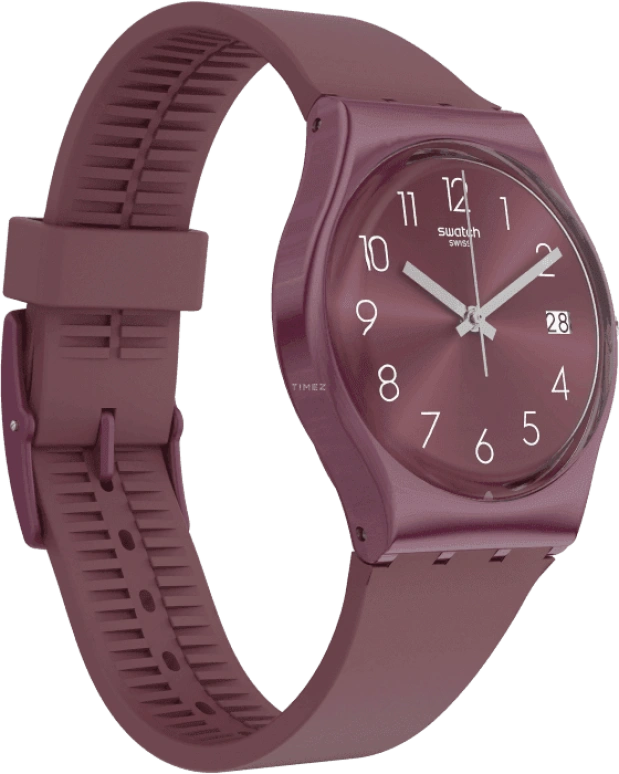 Swatch,Originals 34mm,34mm,Plastic,Purple Red,Closed,GR405