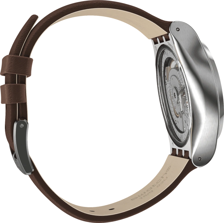 Swatch,IRONY 42mm,42mm,Stainless Steel,Blue,Open,SY23S410