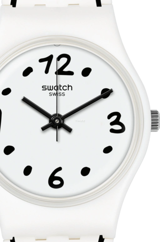 Swatch,Originals 25mm,25mm,Plastic,White,Quartz,Tonneau,LW162