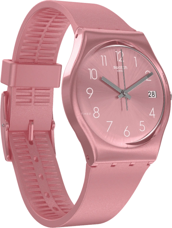Swatch,Originals 34mm,34mm,Plastic,Pink,Sapphire,Crystal Glass,GP404
