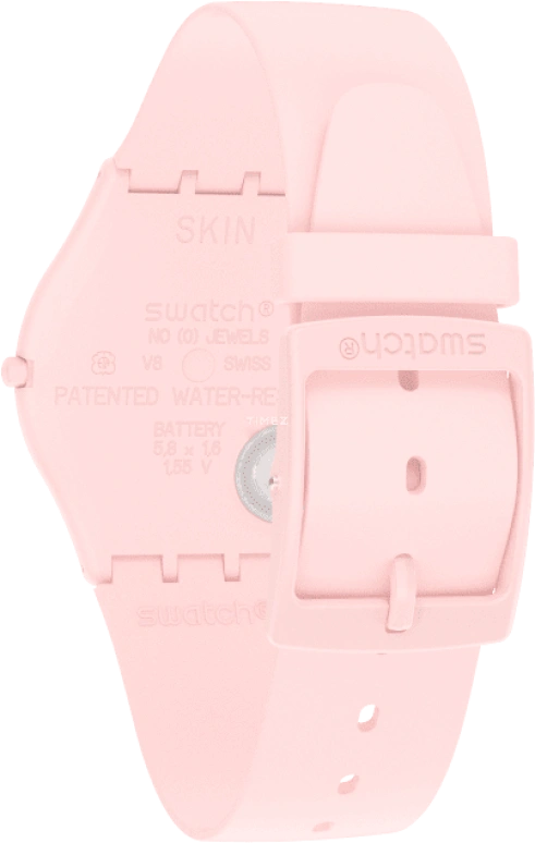 Swatch,SKIN 34mm,34mm,Ceramic,Pink,Closed,SS09P100