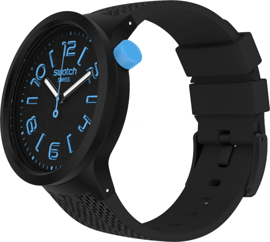 Swatch,THE BOLD 47mm,47mm,Plastic,Black,Sapphire,Crystal Glass,SO27B118
