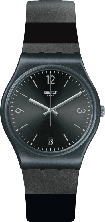 Swatch,Originals 34mm,34mm,Plastic,Black,Quartz,Round,GB430