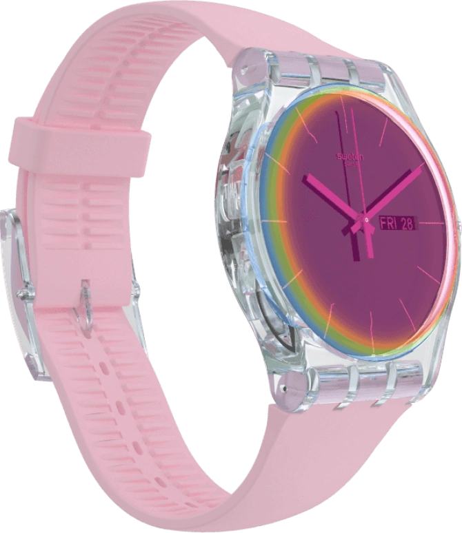 Swatch,Originals 41mm,41mm,Plastic,Pink Red,Red,SUOK710