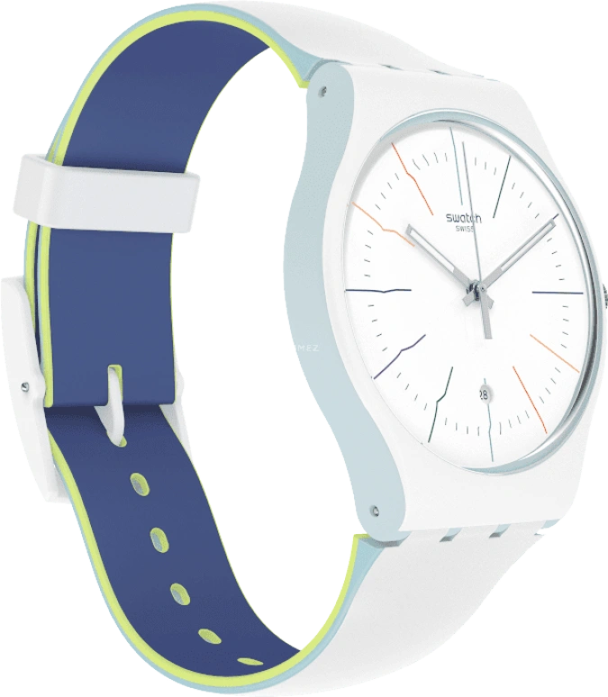 Swatch,Originals 41mm,41mm,Plastic,White,SUOS404