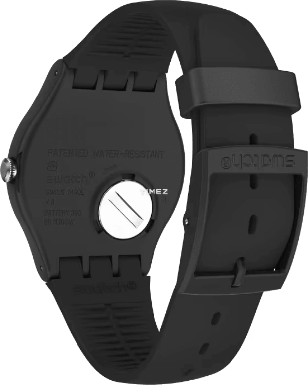 Swatch,Originals 41mm,41mm,Bioceramic,Black,Quartz,Tonneau,SO32B106