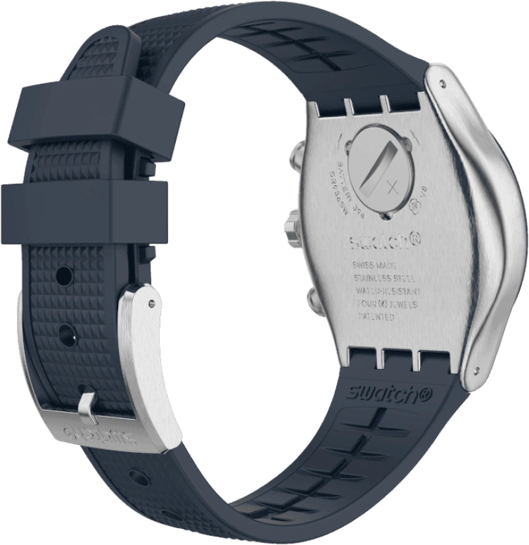 Swatch,IRONY 43mm,43mm,Stainless Steel,Blue,YVS454