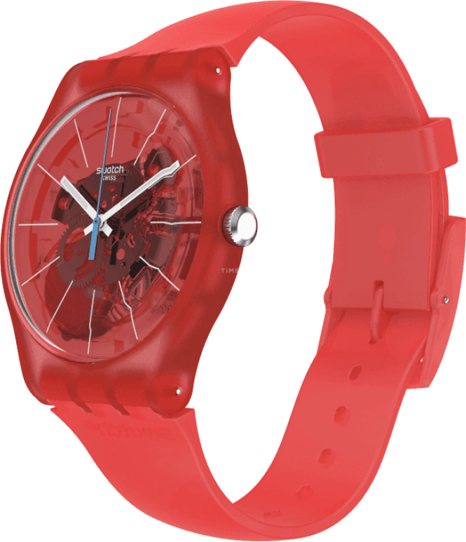 Swatch,Originals 41mm,41mm,Plastic,Red,SUOO105