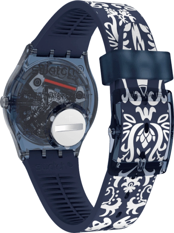Swatch,Originals 34mm,34mm,Plastic,Blue,GN413