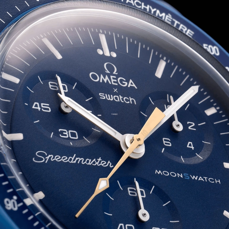 Swatch,Other 42mm,42mm,Bioceramic,Blue,Quartz,Chronograph,Sapphire,Crystal Glass,SO33N101,SO33N101-108