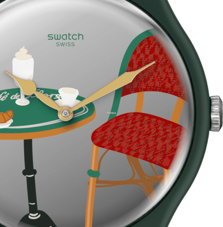 Swatch,Other 41mm,41mm,Plastic,Green,Silver,Red,Grey,Multi-Color,Quartz,Sapphire,Crystal Glass,Round,SUOZ347