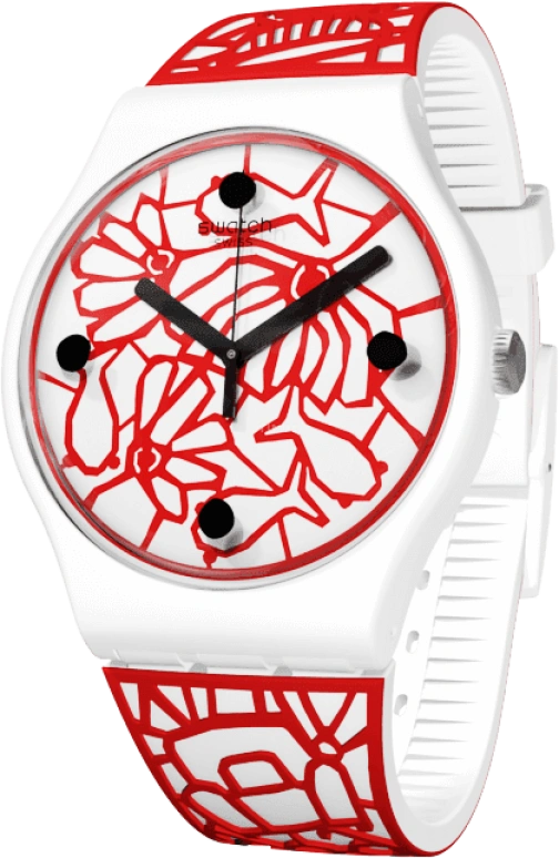 Swatch,Originals 41mm,41mm,Plastic,White,Closed,SUOZ259C