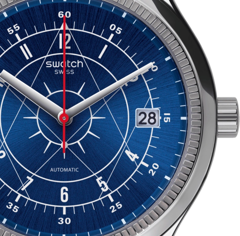 Swatch,Sistem 51 42mm,42mm,Stainless Steel,Blue,Automatic,Day,90hours,YIS401G
