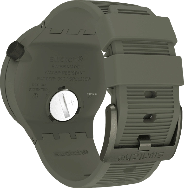 Swatch,THE BOLD 47mm,47mm,Plastic,Green,Sapphire,Crystal Glass,SO27M105