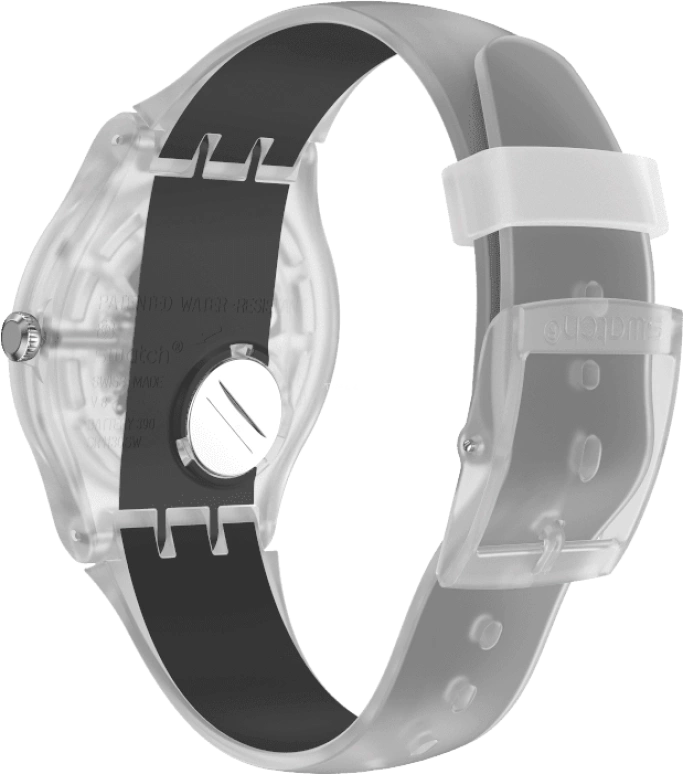 Swatch,Originals 41mm,41mm,Plastic,Skeleton,Quartz,Round,Transparent,SUOK157