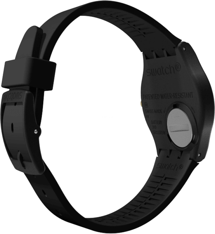Swatch,Originals 34mm,34mm,Plastic,Black,Quartz,Round,GB274