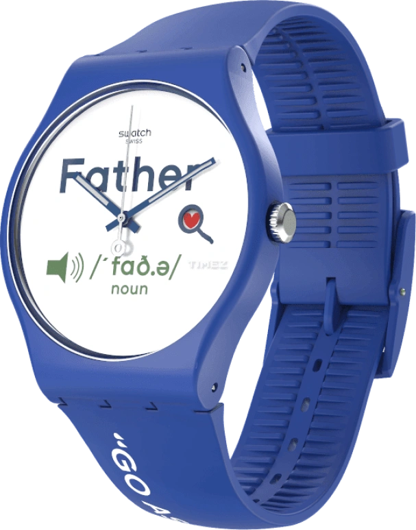 Swatch,Originals 41mm,41mm,Bio-sourced,White,Quartz,Round,Blue,SO29Z704
