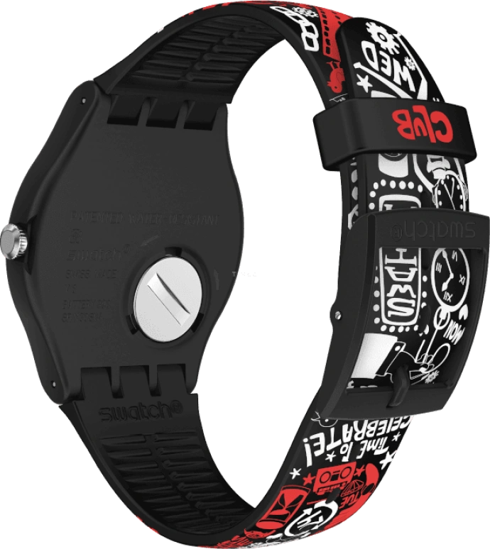 Swatch,Originals 41mm,41mm,Plastic,Black,SUOZ322