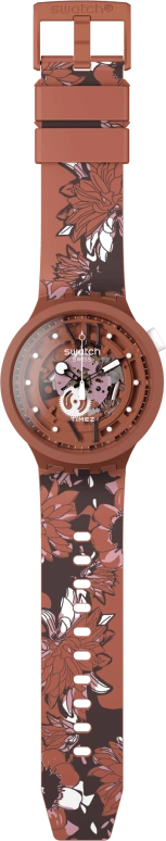 Swatch,Other 47mm,47mm,Bio-sourced,Brown,Quartz,Sapphire,Crystal Glass,Round,SB05C100