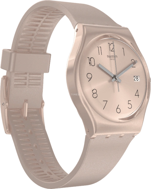 Swatch,Originals 34mm,34mm,Plastic,Pink,Sapphire,Crystal Glass,GP403