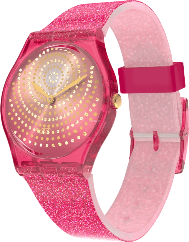 Swatch,Originals 34mm,34mm,Plastic,Pink,Sapphire,Crystal Glass,GP169