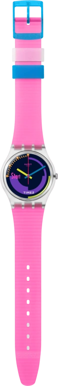 Swatch,Originals 34mm,34mm,Bio-sourced,Black,Purple,Quartz,Sapphire,Crystal Glass,Tonneau,SO28K111