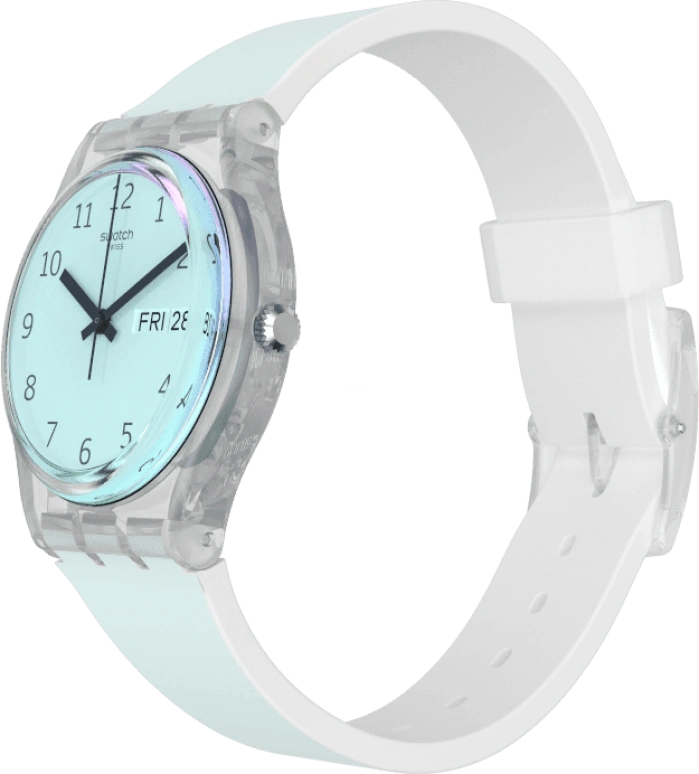 Swatch,Originals 34mm,34mm,Plastic,Blue,Pink,Sapphire,Crystal Glass,GE713