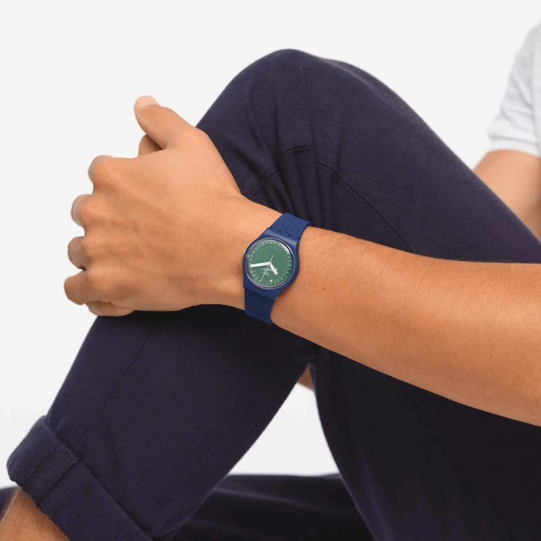 Swatch,Originals 34mm,34mm,Bio-sourced,Green,Quartz,Sapphire,Crystal Glass,Round,SO28N403