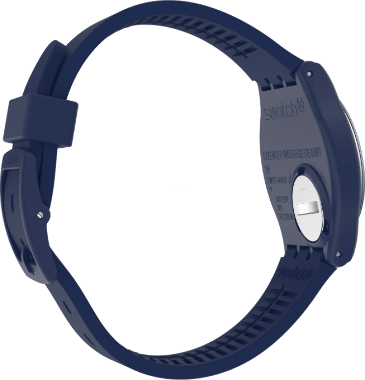Swatch,Originals 39.20mm,39.20mm,Plastic,Blue,Sapphire,Crystal Glass,Closed,GN726