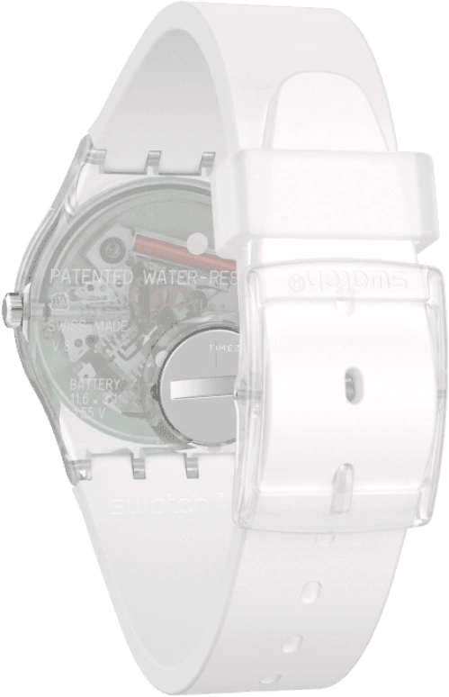 Swatch,Originals 34mm,34mm,Plastic,Pink,Green,Sapphire,Crystal Glass,GE714