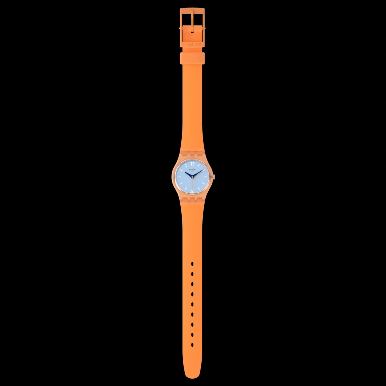 Swatch,Originals 25mm,25mm,Plastic,Blue,Quartz,Tonneau,Orange,LO116