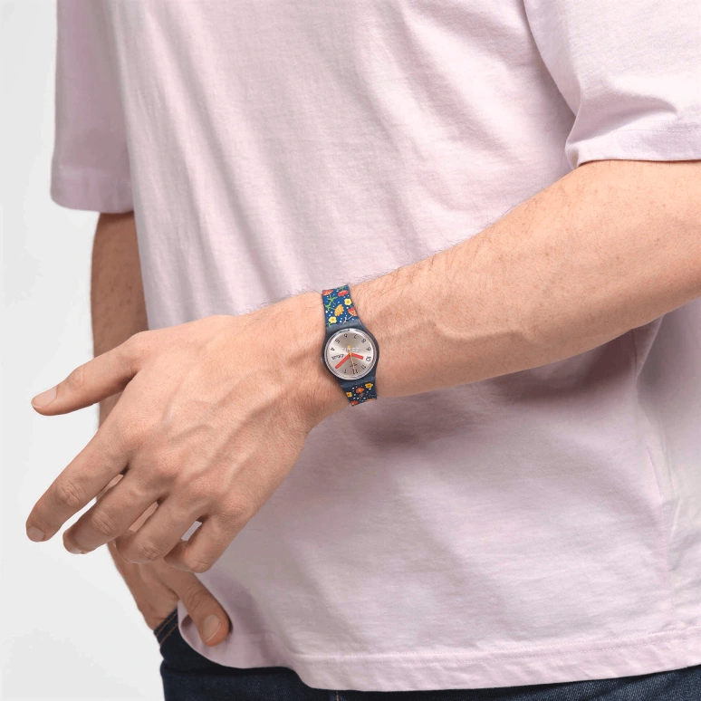 Swatch,Other 34mm,34mm,Bio-sourced,Grey,Quartz,Date,Day,SO28N704