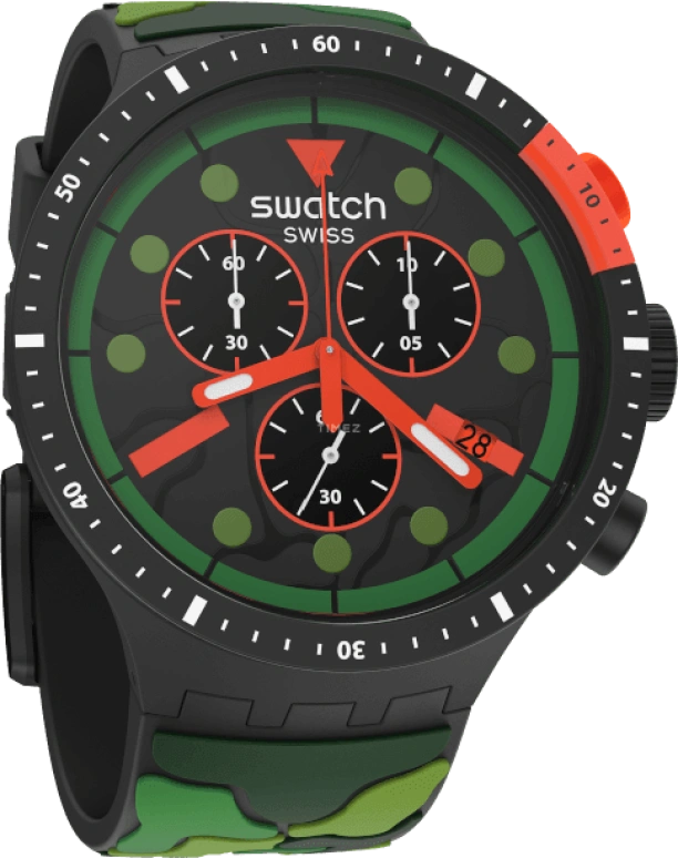 Swatch,THE BOLD 47mm,47mm,Plastic,Black,SB02B409