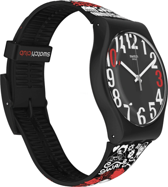 Swatch,Originals 41mm,41mm,Plastic,Black,SUOZ322