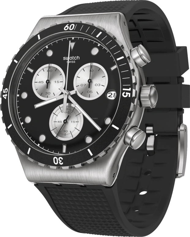 Swatch,IRONY 43mm,43mm,Stainless Steel,Black,YVS487