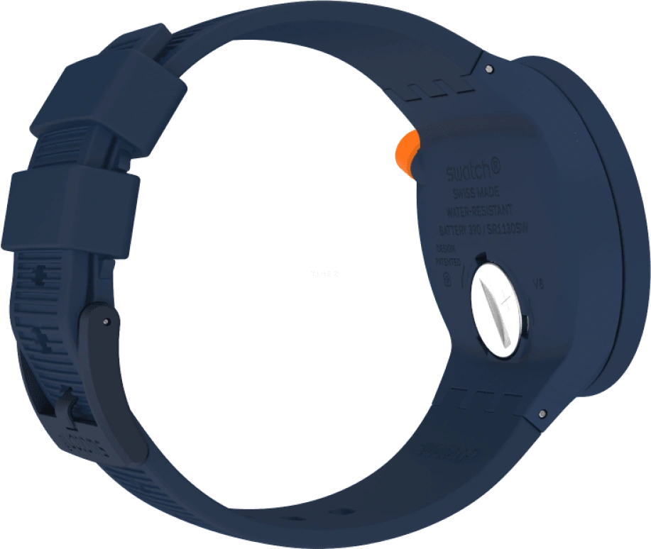 Swatch,THE BOLD 47mm,47mm,Plastic,Blue,Closed,SO27N110