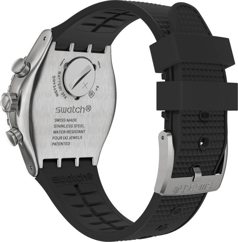 Swatch,IRONY 43mm,43mm,Stainless Steel,Black,YVS487