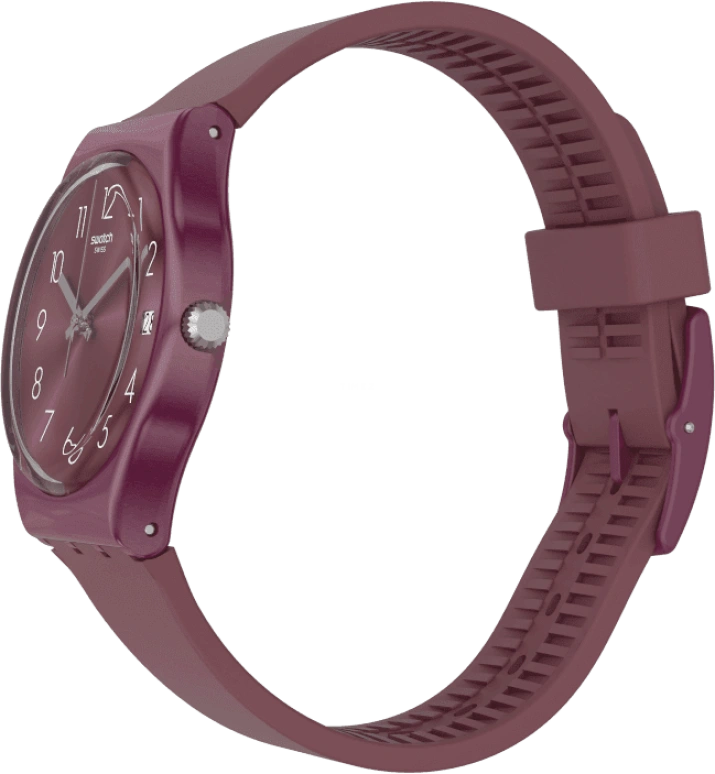 Swatch,Originals 34mm,34mm,Plastic,Purple Red,Closed,GR405