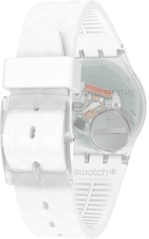 Swatch,Originals 34mm,34mm,Plastic,White,Quartz,Baton,GE286