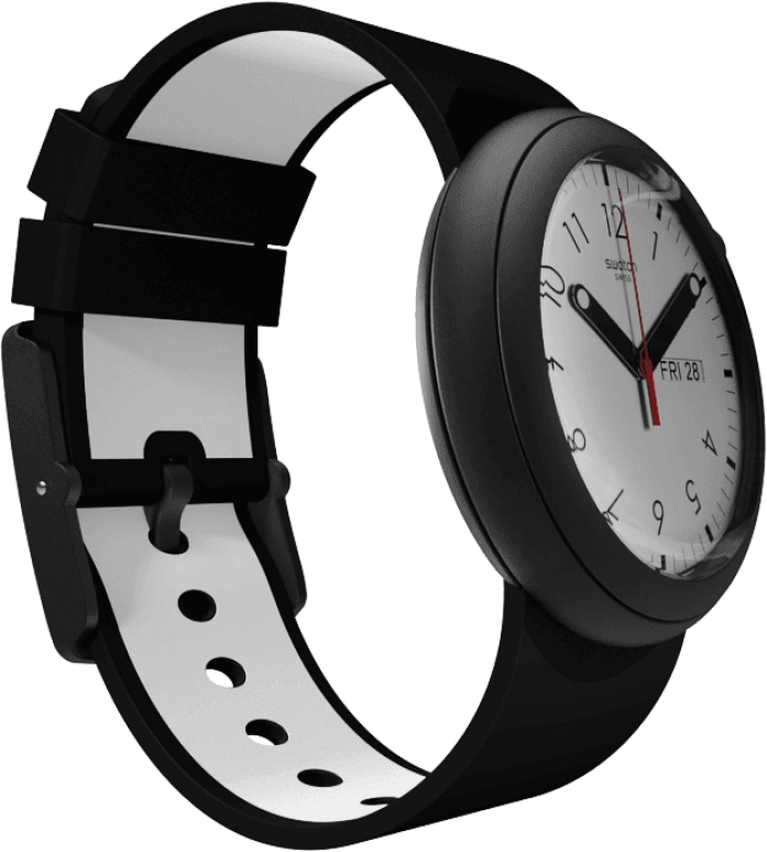 Swatch,Originals 45mm,45mm,Plastic,White,PNB700