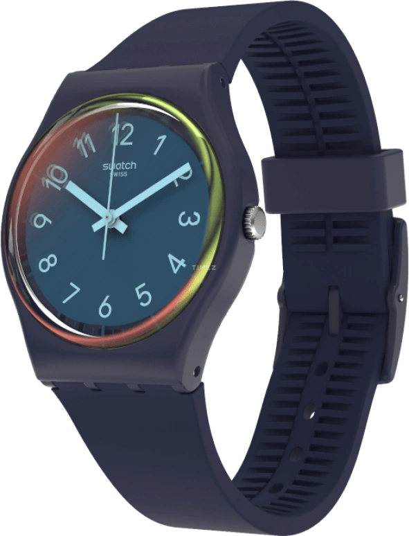 Swatch,Originals 34mm,34mm,Plastic,Blue,Closed,GN274