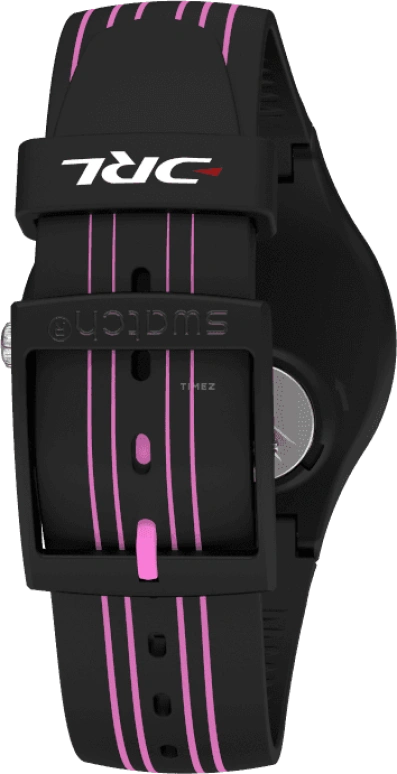 Swatch,Originals 41mm,41mm,Plastic,Black,Pink,Sapphire,Crystal Glass,SUOB146C