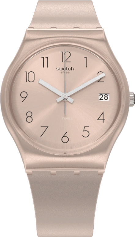 Swatch,Originals 34mm,34mm,Plastic,Pink,Sapphire,Crystal Glass,GP403