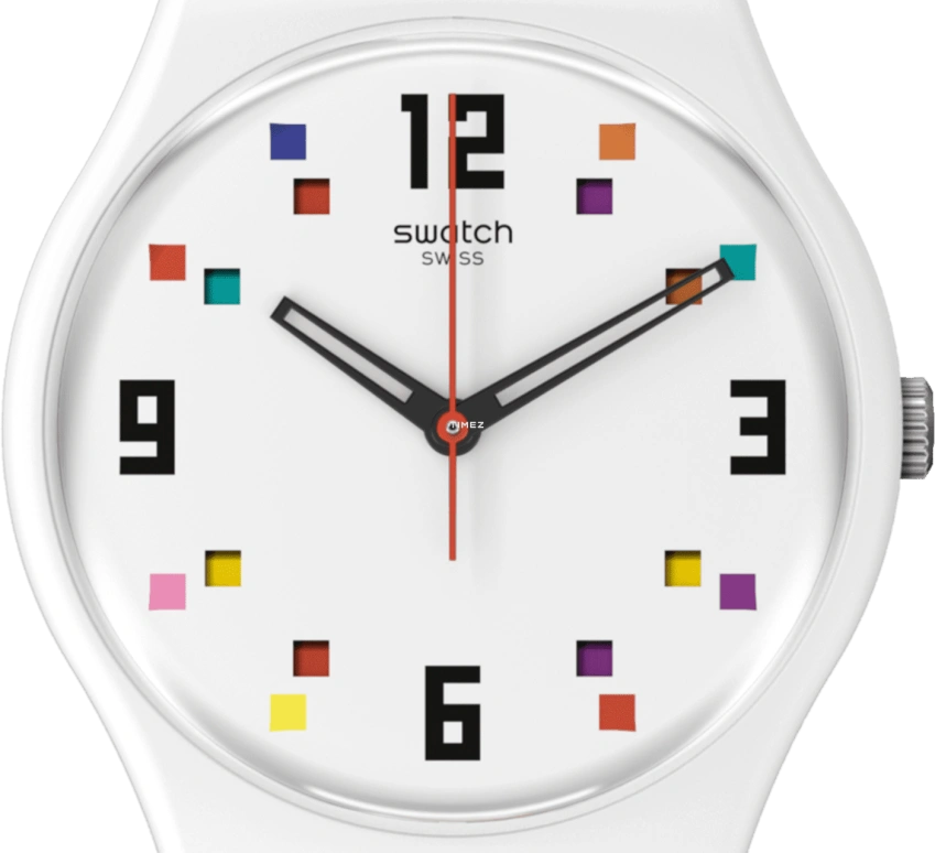 Swatch,Other 34mm,34mm,Bio-sourced,White,Quartz,Sapphire,Round,SO28W700