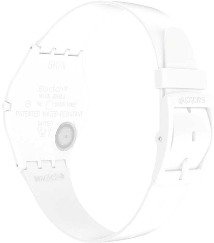 Swatch,SKIN 34mm,34mm,Ceramic,White,Quartz,SS09W100