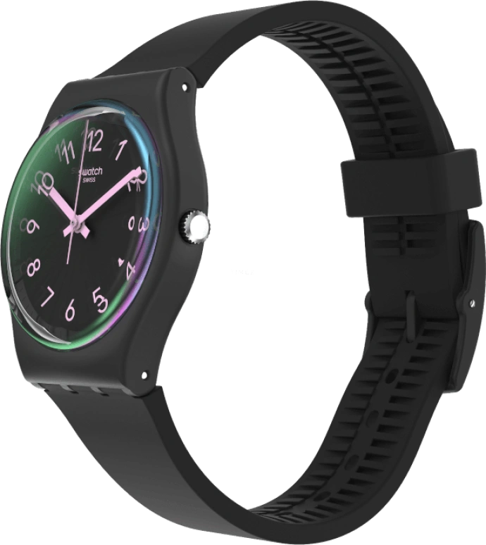 Swatch,Originals 34mm,34mm,Plastic,Black,Closed,GB330