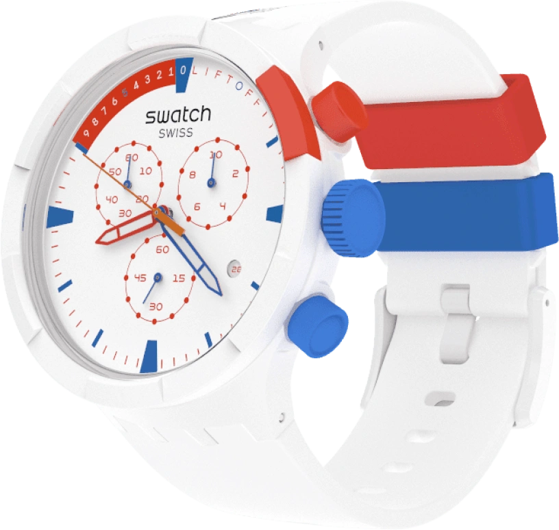 Swatch,THE BOLD 47mm,47mm,Bioceramic,Ceramic,White,Sapphire,Crystal Glass,SB04Z400