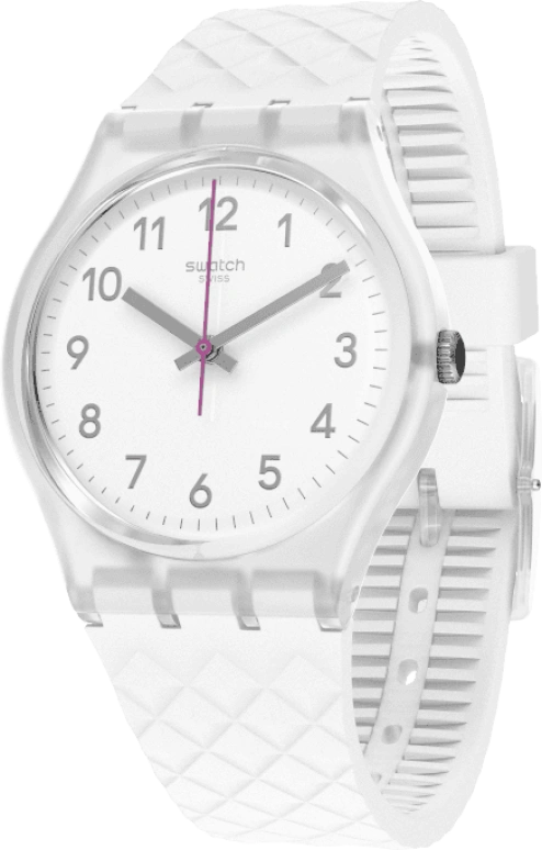 Swatch,Originals 34mm,34mm,Plastic,White,Quartz,Baton,GE286