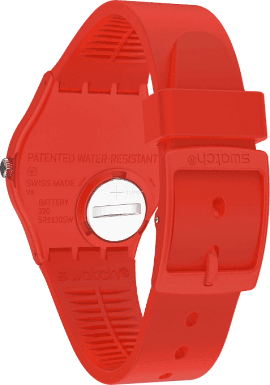 Swatch,Originals 34mm,34mm,Plastic,Red,GR183